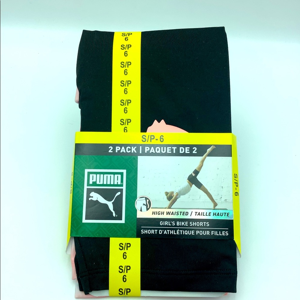 PUMA 2 Girl’s Bike Shorts Athletic Sports Gymnastics Size Small (6)
